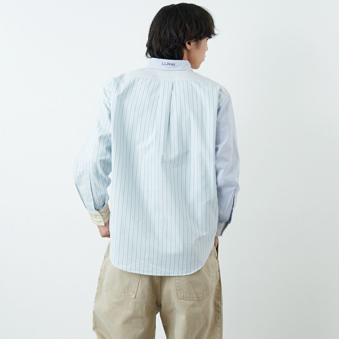 L.L.BEAN [エルエルビーン] ORONO ロングスリーブシャツ [6175-3043] 94 CRAZY &&モデル身長：179cm 着用サイズ：M&&