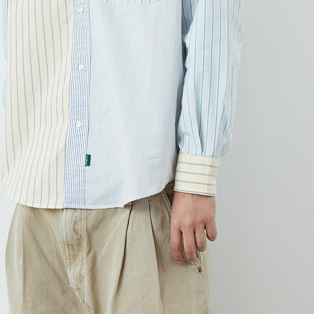 L.L.BEAN [エルエルビーン] ORONO ロングスリーブシャツ [6175-3043] 94 CRAZY &&モデル身長：179cm 着用サイズ：M&&