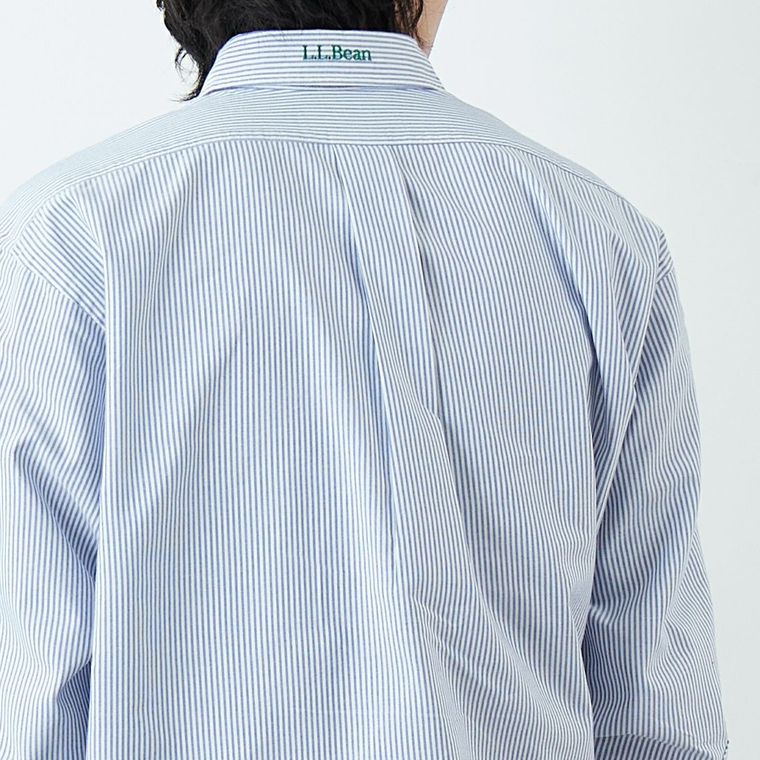 L.L.BEAN [エルエルビーン] ORONO ロングスリーブシャツ [6175-3043] 90 NAVY/WH &&モデル身長：179cm 着用サイズ：L&&