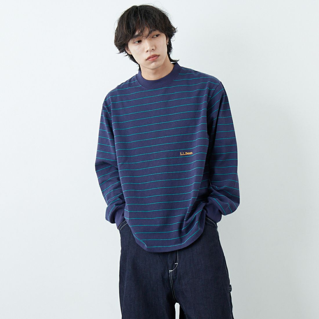 L.L.BEAN [エルエルビーン] Union ロングスリーブボーダーTシャツ [6175-3053] 93 NVY/TEA
