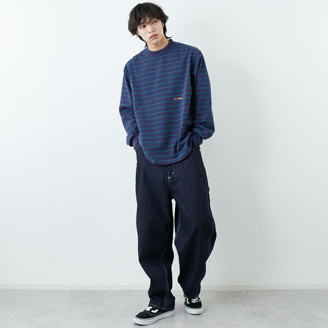 L.L.BEAN [エルエルビーン] Union ロングスリーブボーダーTシャツ [6175-3053] 93 NVY/TEA