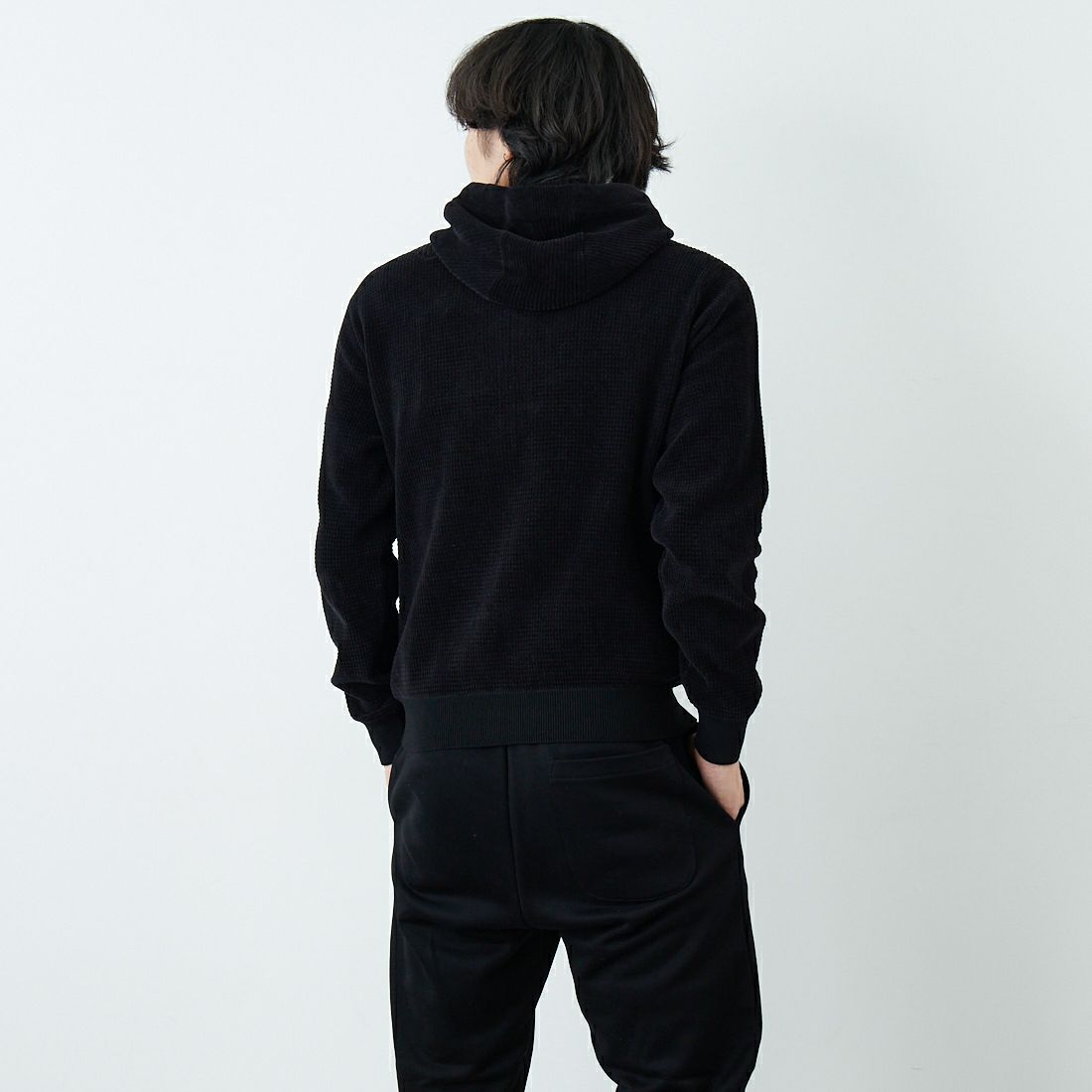 TATRAS [タトラス] ANAFI/アナフィ ニットブルゾン [MCKZ0345053588] BLACK &&モデル身長：179cm 着用サイズ：2&&