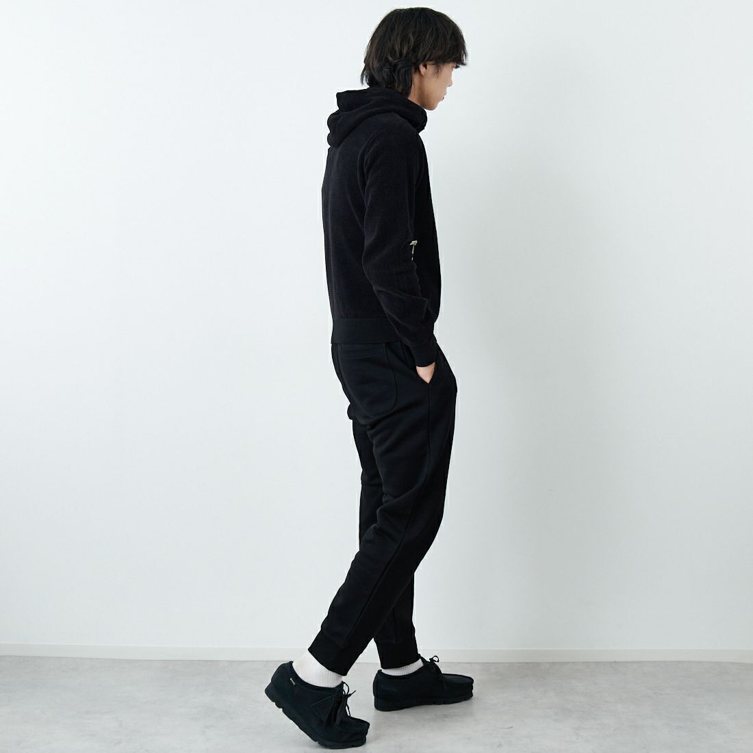 TATRAS [タトラス] ANAFI/アナフィ ニットブルゾン [MCKZ0345053588] BLACK &&モデル身長：179cm 着用サイズ：2&&