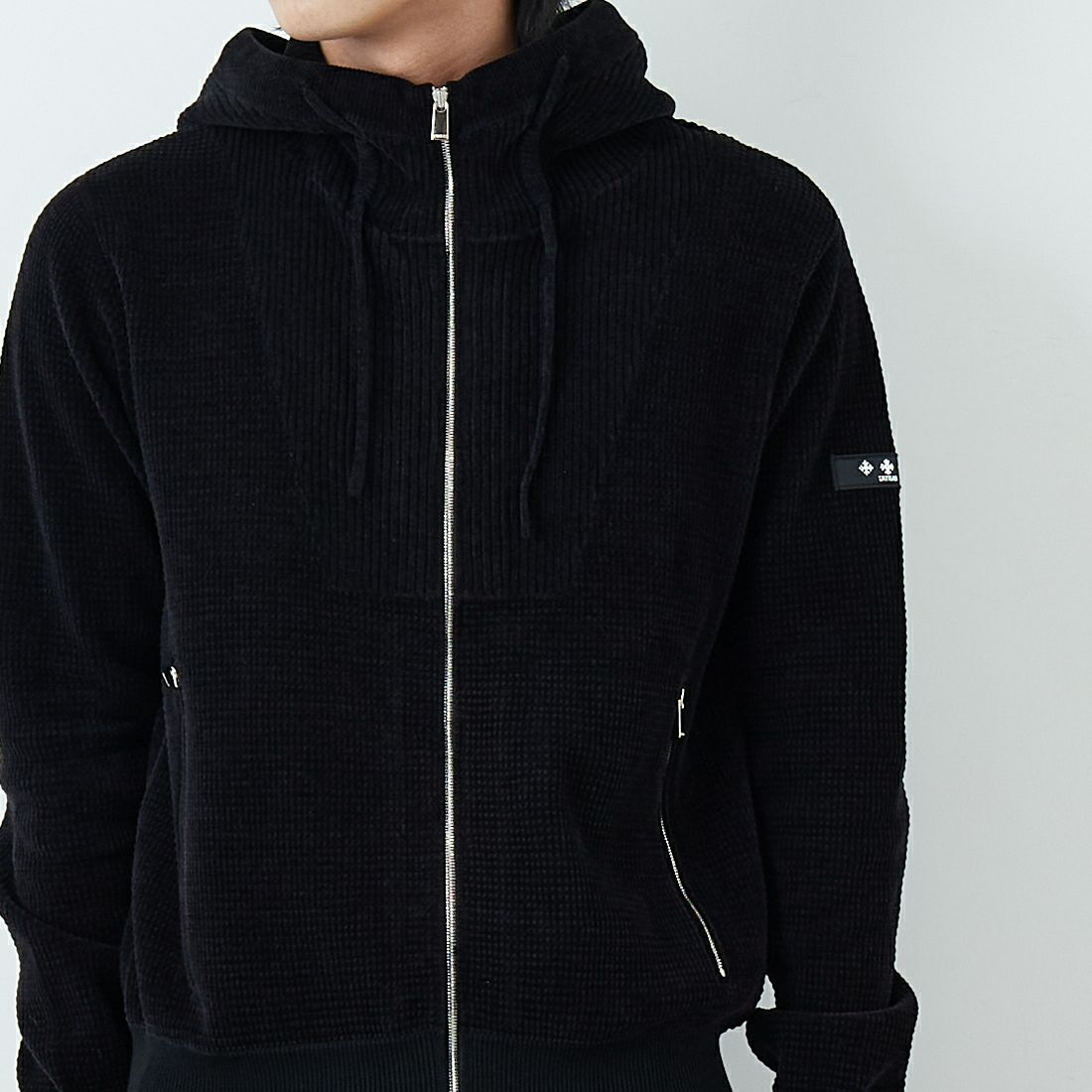 TATRAS [タトラス] ANAFI/アナフィ ニットブルゾン [MCKZ0345053588] BLACK &&モデル身長：179cm 着用サイズ：2&&