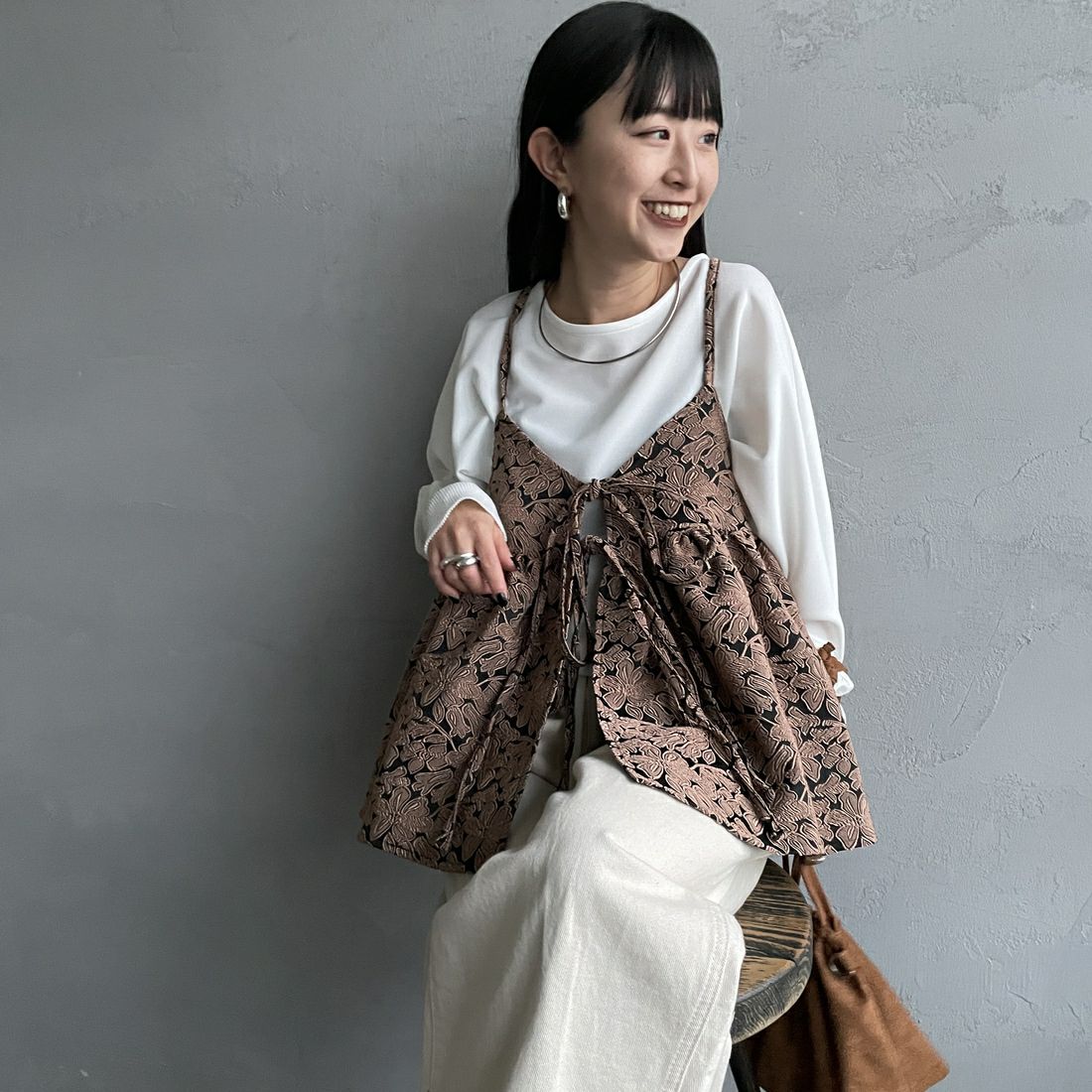 28 BLK/BRN&&モデル身長：150cm 着用サイズ：F&&