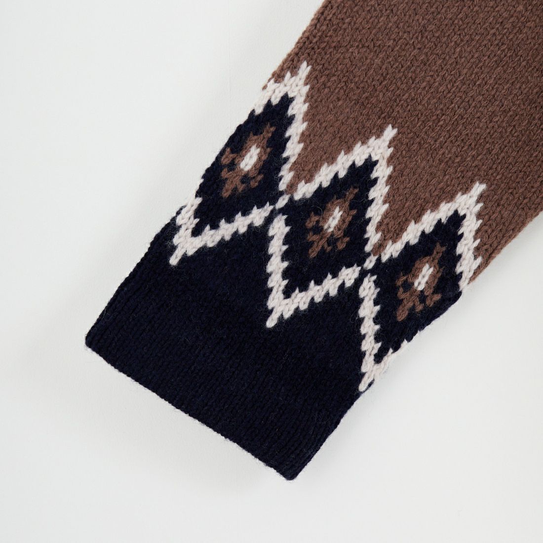 THE ALASKAN [アラスカン] ダイヤモンドパターン ショールカーディガン [ANSCM-02DD-5F] 79 NAVY