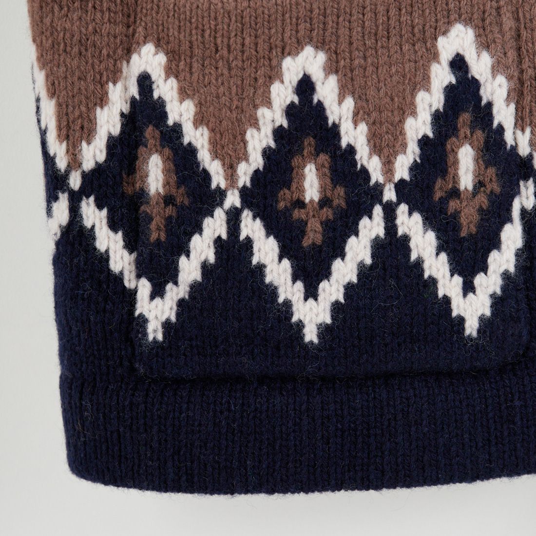 THE ALASKAN [アラスカン] ダイヤモンドパターン ショールカーディガン [ANSCM-02DD-5F] 79 NAVY