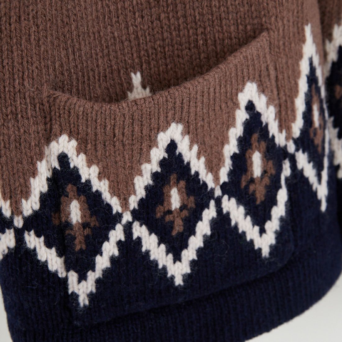 THE ALASKAN [アラスカン] ダイヤモンドパターン ショールカーディガン [ANSCM-02DD-5F] 79 NAVY