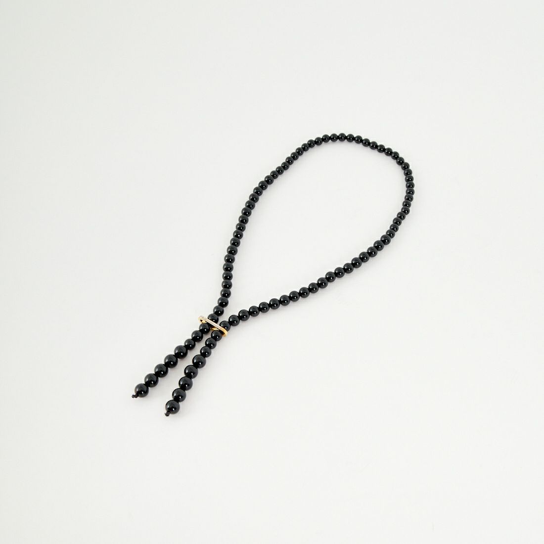 EO [イオ] オニキス ラリエットネックレス [EO24AW-10] BLACK/GOLD