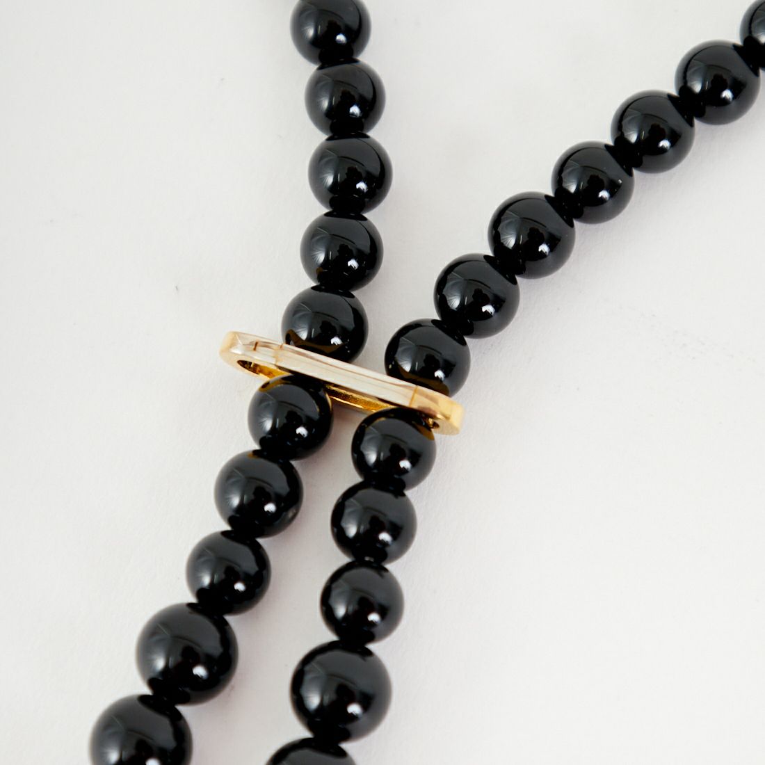 EO [イオ] オニキス ラリエットネックレス [EO24AW-10] BLACK/GOLD