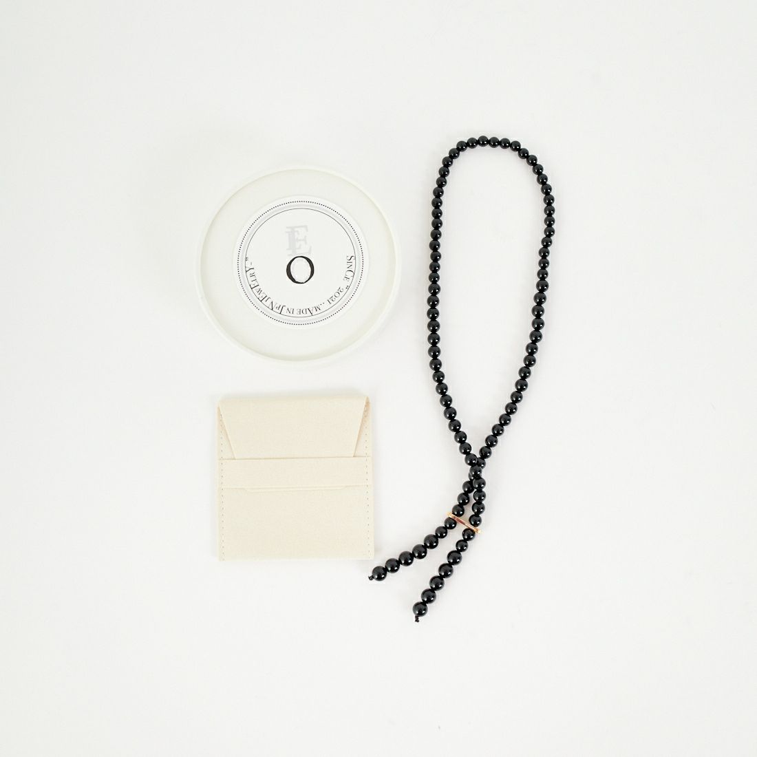 EO [イオ] オニキス ラリエットネックレス [EO24AW-10] BLACK/GOLD