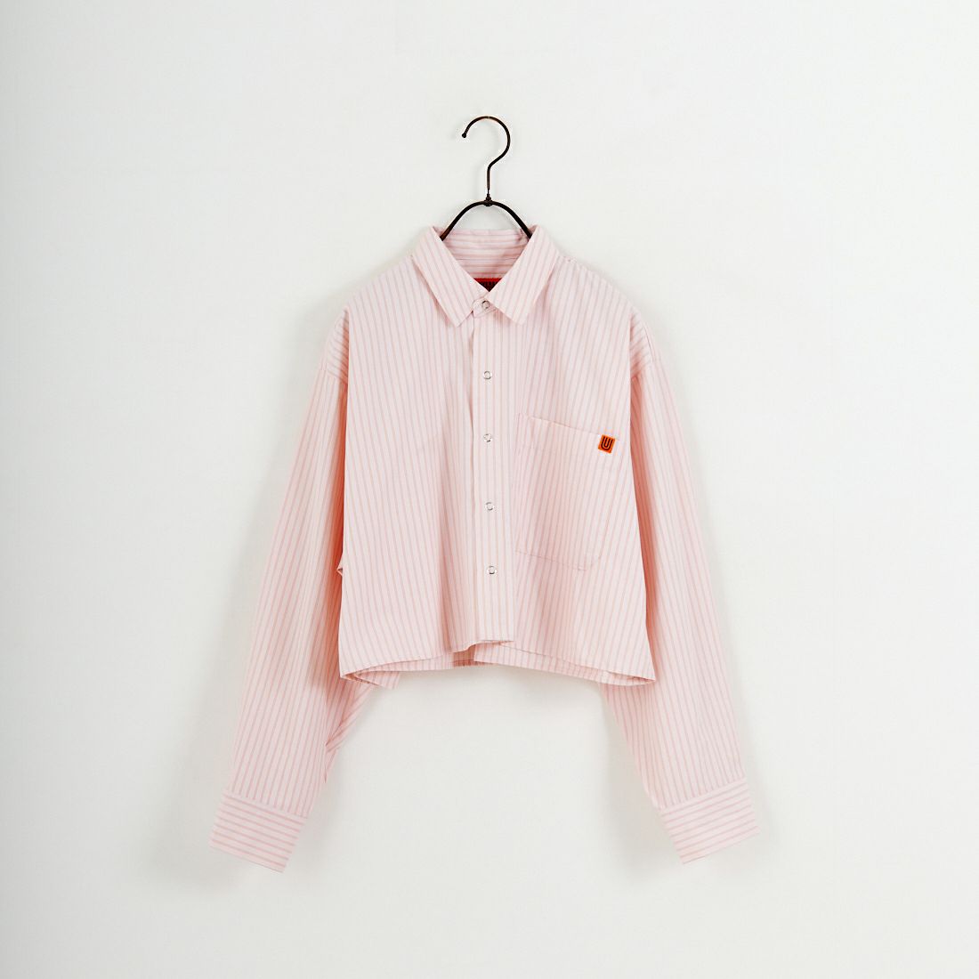 UNIVERSAL OVERALL [ユニバーサルオーバーオール] 別注 ショート丈 ビッグポケットストライプシャツ [U2533158IN-JF] ﾋﾟﾝｸ