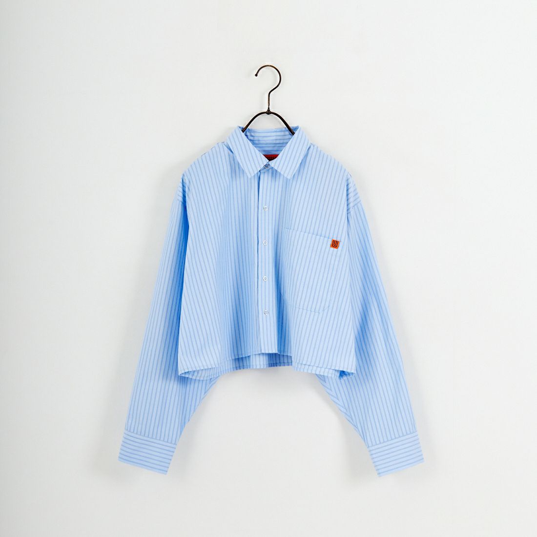 UNIVERSAL OVERALL [ユニバーサルオーバーオール] 別注 ショート丈 ビッグポケットストライプシャツ [U2533158IN-JF] ｻｯｸｽ