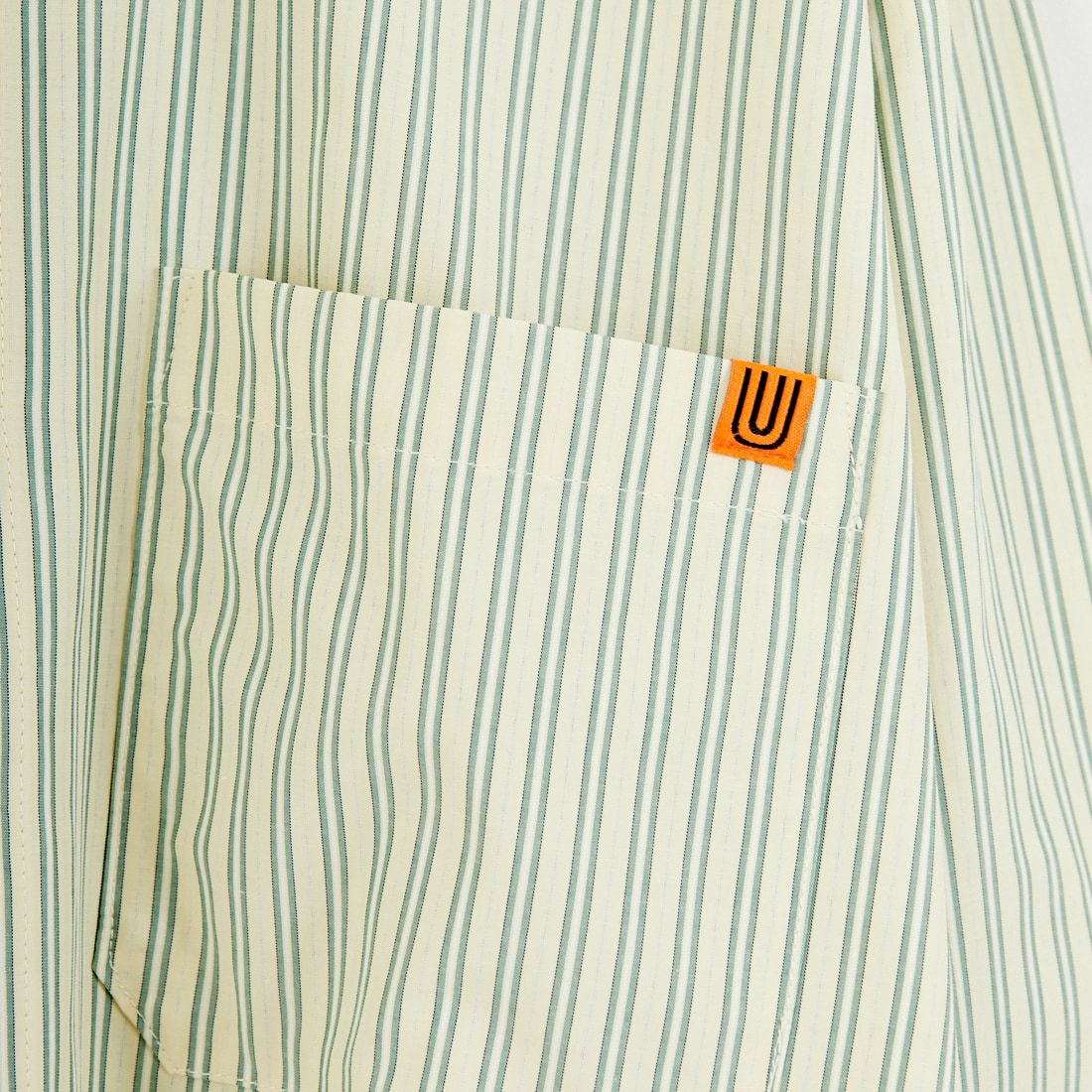 UNIVERSAL OVERALL [ユニバーサルオーバーオール] 別注 ショート丈 ビッグポケットストライプシャツ [U2533158IN-JF] ﾚﾓﾝ