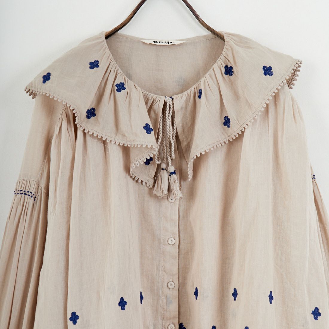 tumugu: [ツムグ] カディコットン刺繍ブラウス [TB25434] 12 GRAYGE