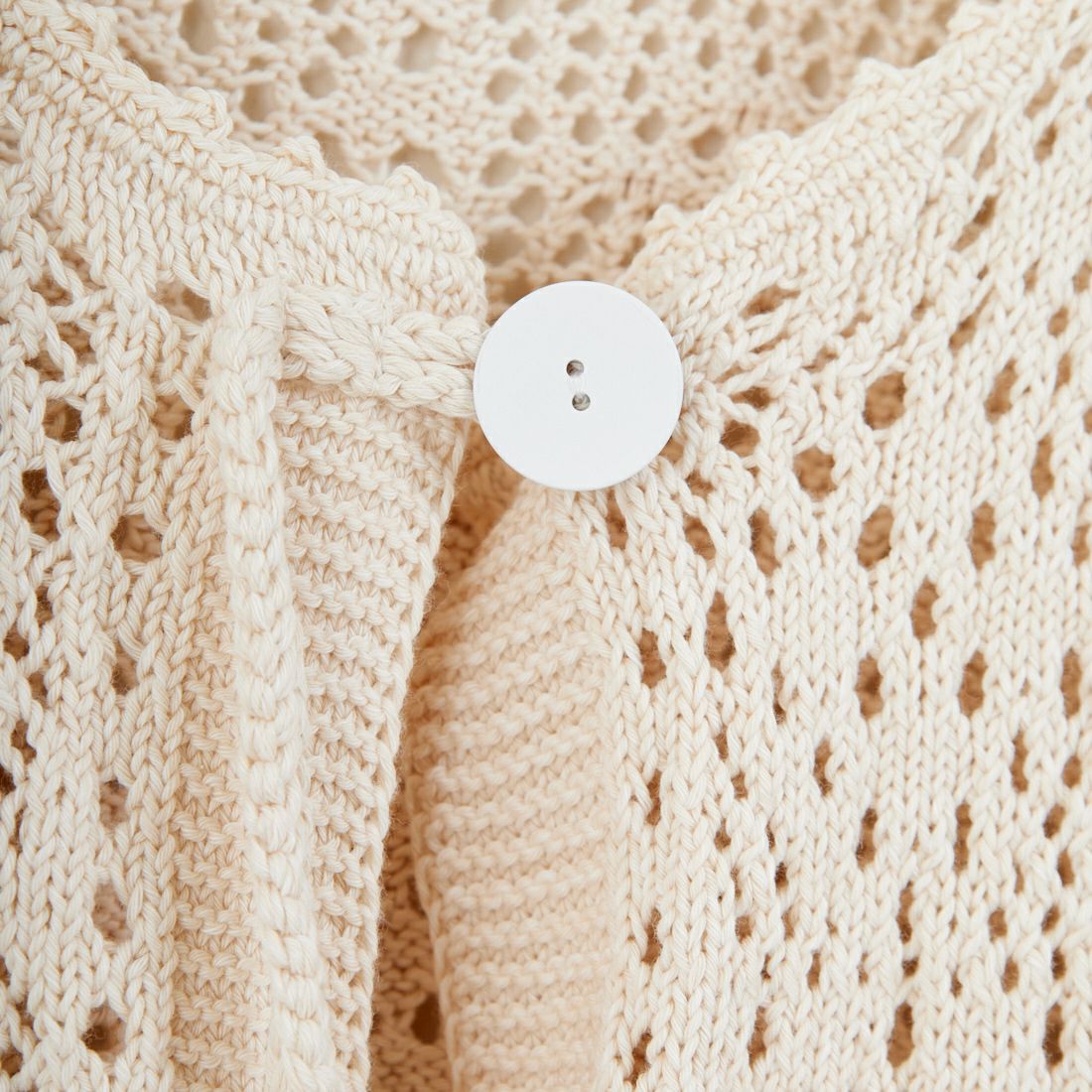 tumugu: [ツムグ] コットンクロッシェカーディガン [TK25412] 06 KINARI