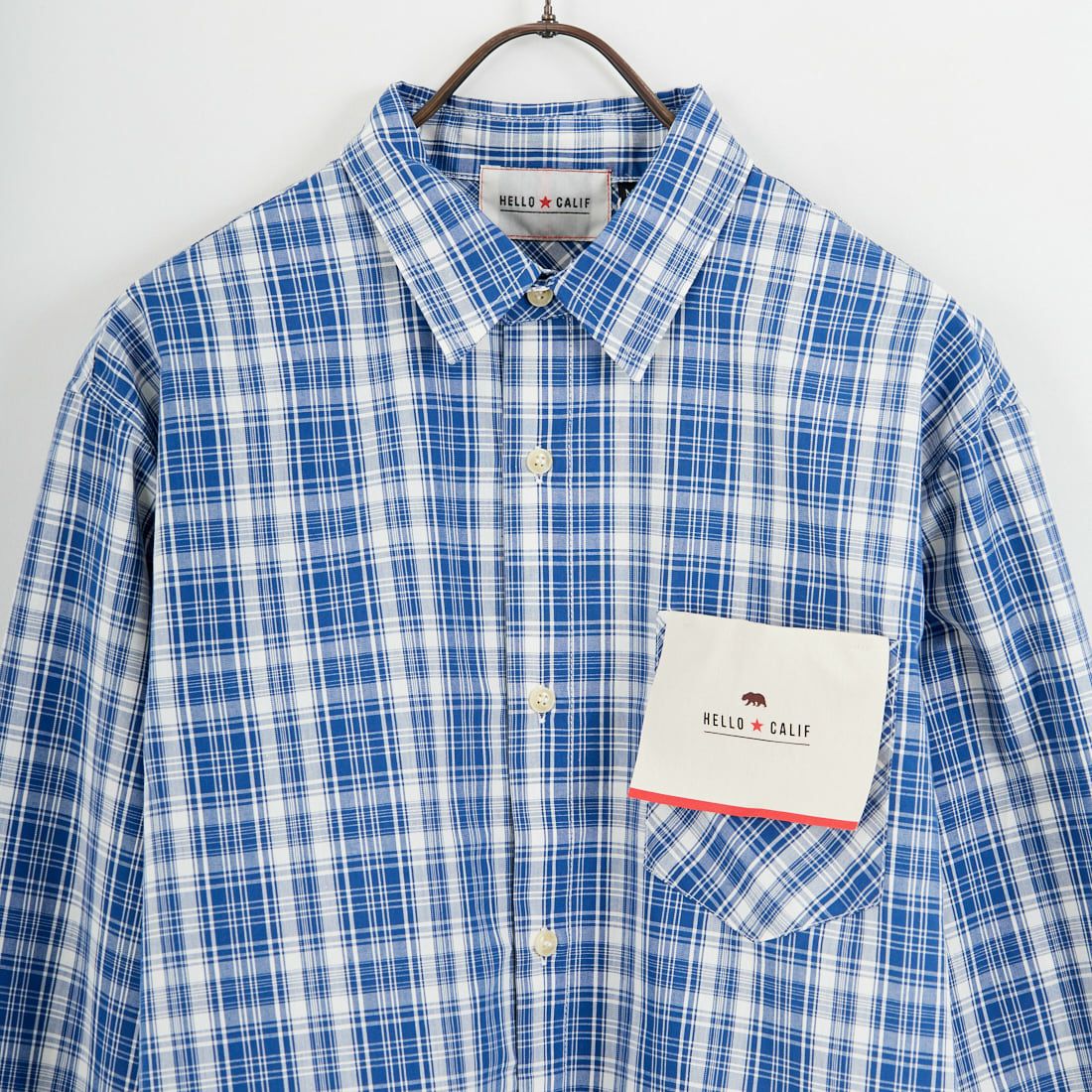 HELLO CALIF [ハローカリフ] ロングスリーブ プレイドシャツ [661300] NAVY