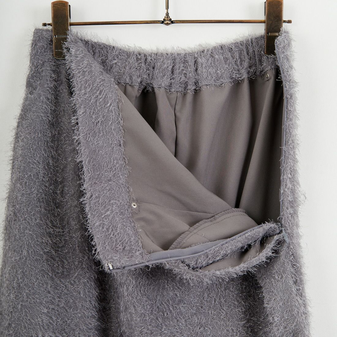 &g'aime [アンジェム] フリンジスカート [988-68600] ｸﾞﾚｰ