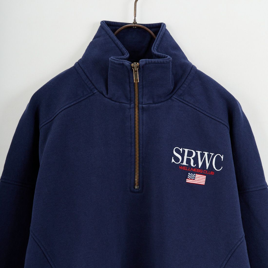 Sporty&Rich [スポーティアンドリッチ] ノーティカル刺繍ハーフジップ