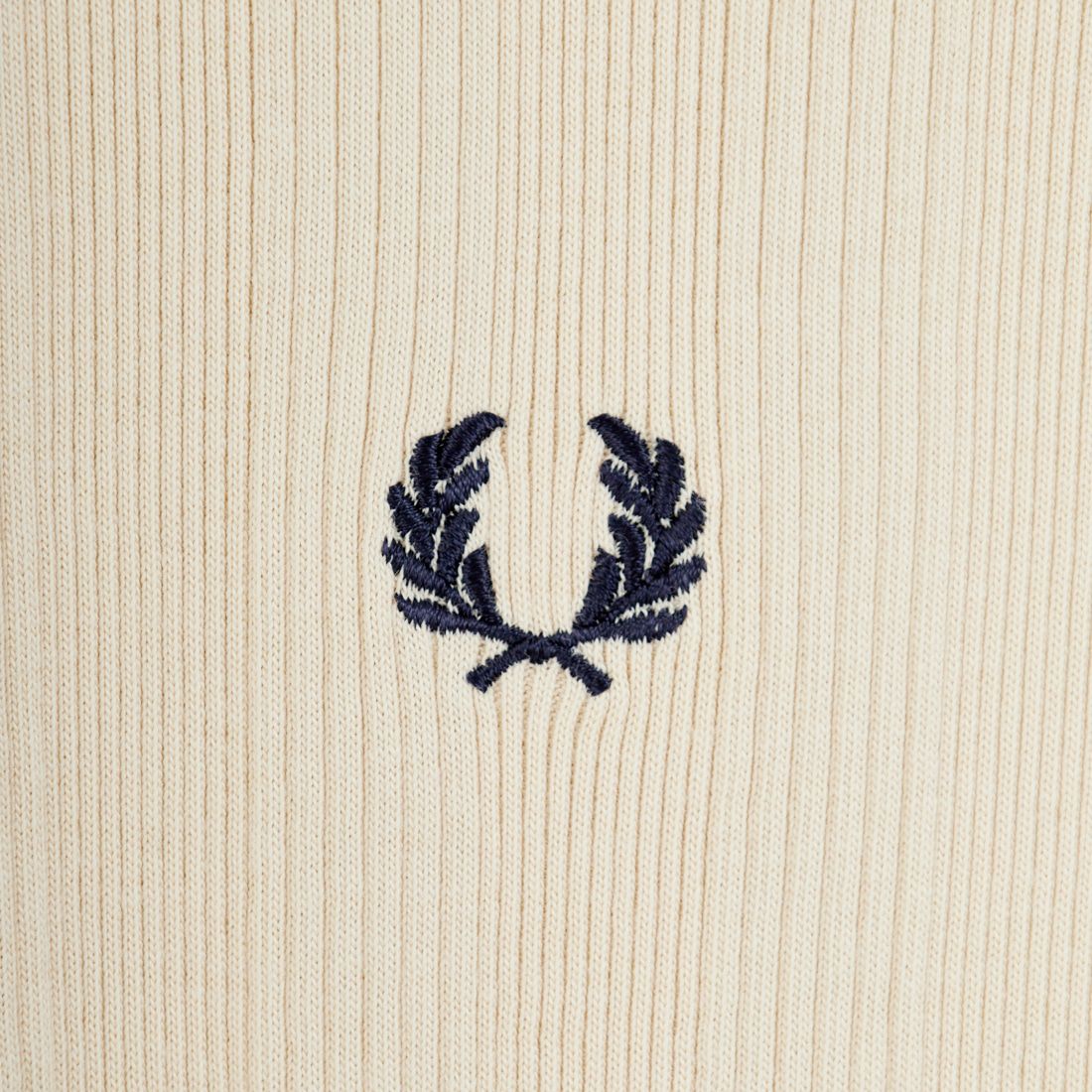 FRED PERRY [フレッドペリー] 別注 ランダムリブ ワンポイントロゴ刺繍リンガーTシャツ [FPW-26S-032JF] OATMEAL/AN