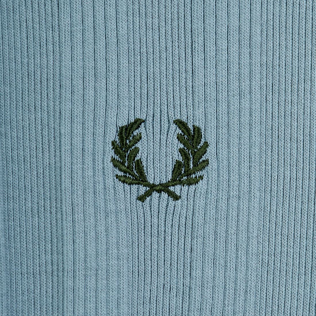FRED PERRY [フレッドペリー] 別注 ランダムリブ ワンポイントロゴ刺繍リンガーTシャツ [FPW-26S-032JF] STOCK PORT