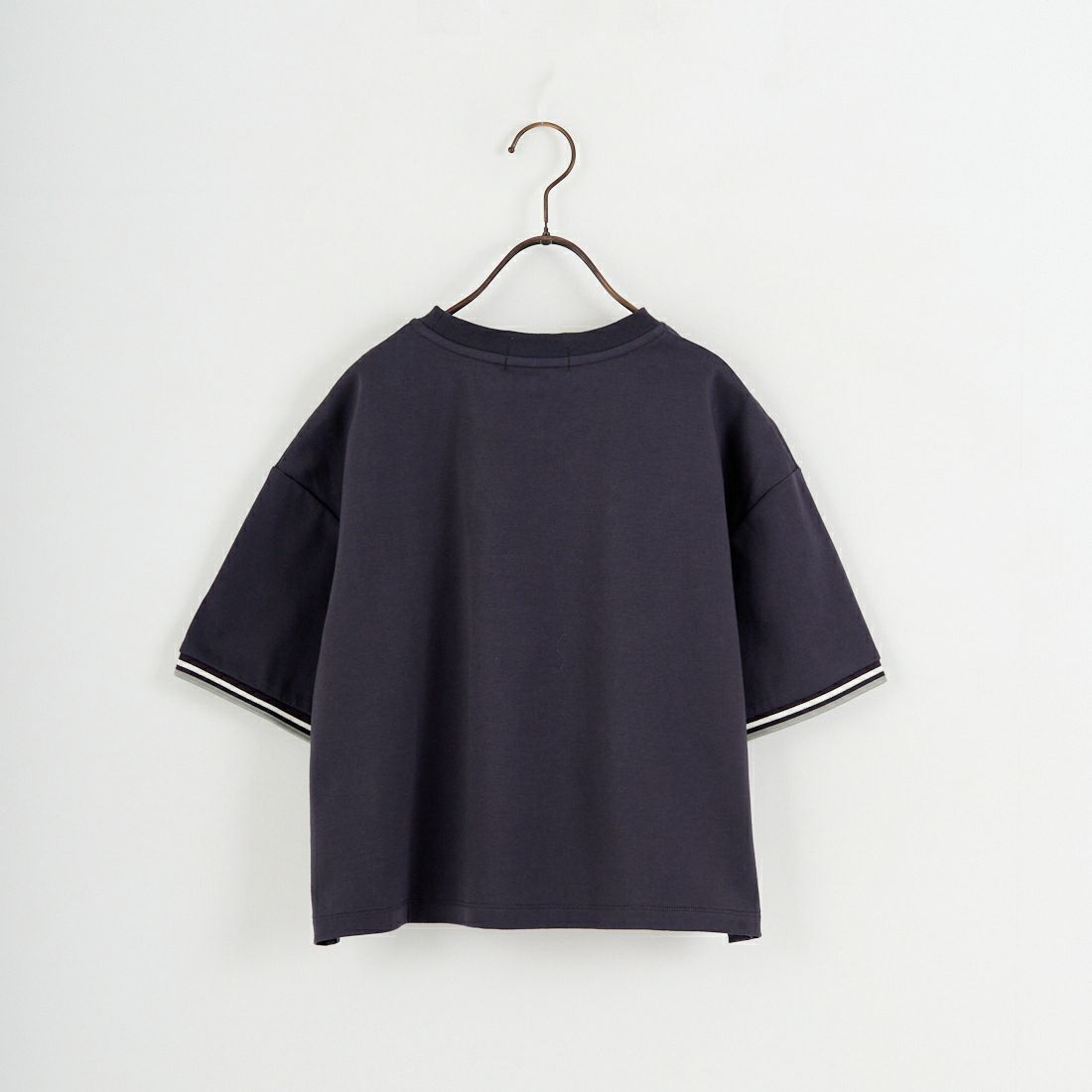 FRED PERRY [フレッドペリー] 別注 ツインティップライン ワンポイントロゴ刺繍 ショートポンチTシャツ [FPW-26S-034-JF] ANCHOR GRE