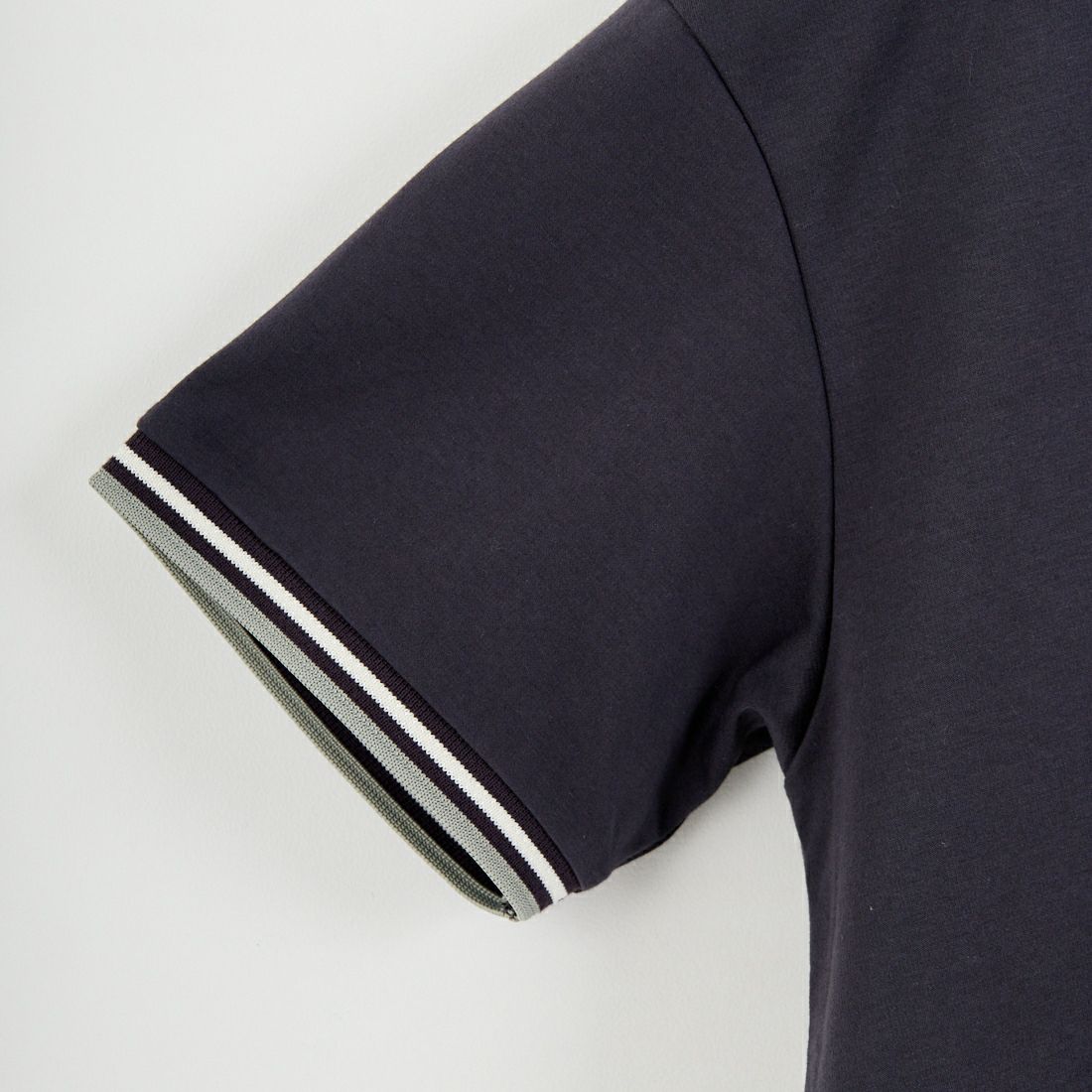 FRED PERRY [フレッドペリー] 別注 ツインティップライン ワンポイントロゴ刺繍 ショートポンチTシャツ [FPW-26S-034-JF] ANCHOR GRE