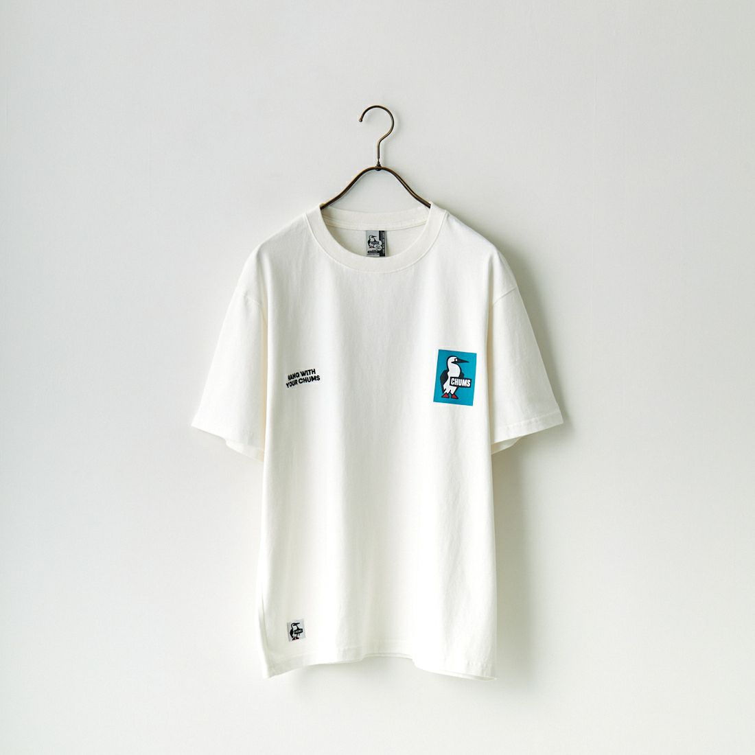 CHUMS [チャムス] 別注 ヒストリーロゴ バックプリント ショートスリーブTシャツ [CH01-2842-JF] W001 WHITE