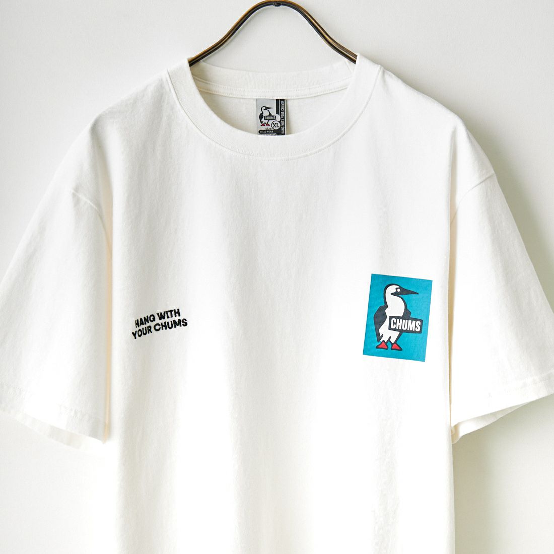 CHUMS [チャムス] 別注 ヒストリーロゴ バックプリント ショートスリーブTシャツ [CH01-2842-JF] W001 WHITE