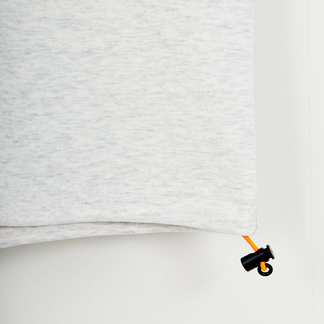 UNIVERSAL OVERALL [ユニバーサルオーバーオール] 別注 7分袖ドローコード付きポンチTシャツ [U2611280IN-JF] ASH