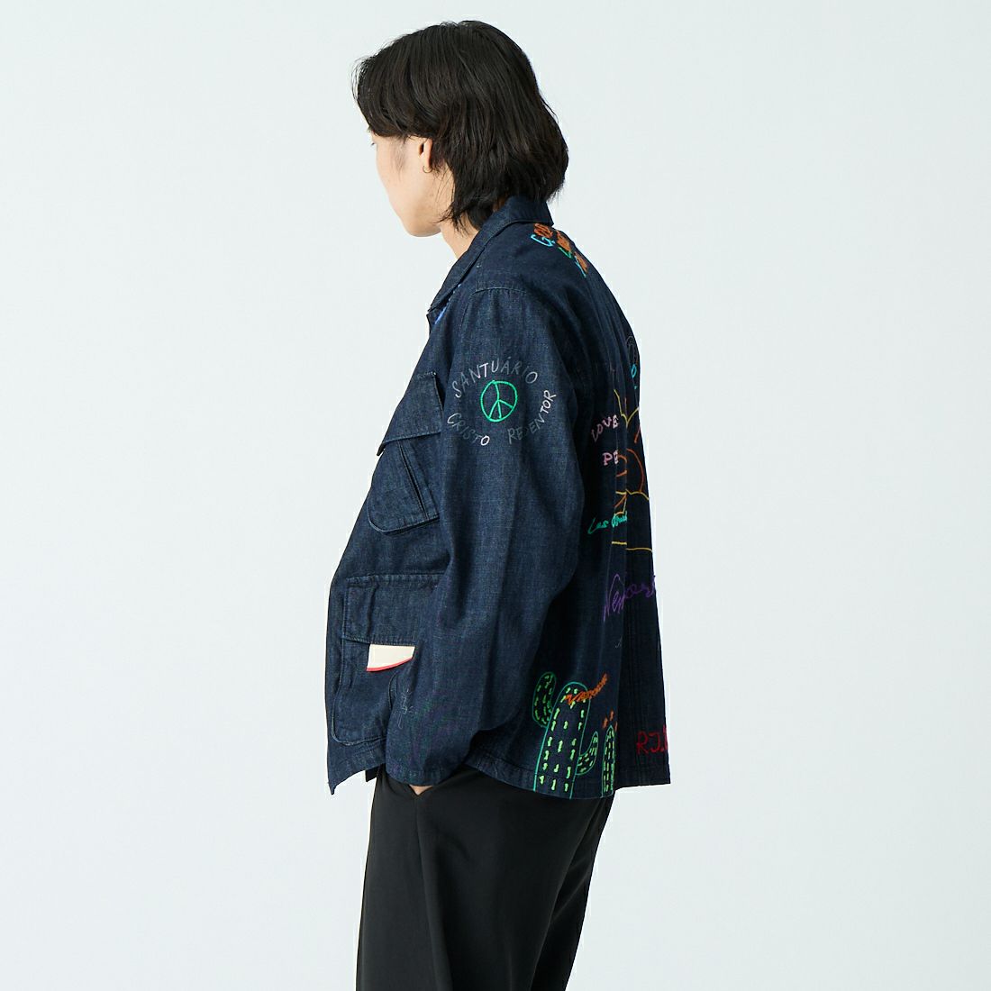 HELLO CALIF [ハローカリフ] デニムファティーグジャケット [661020] NAVY