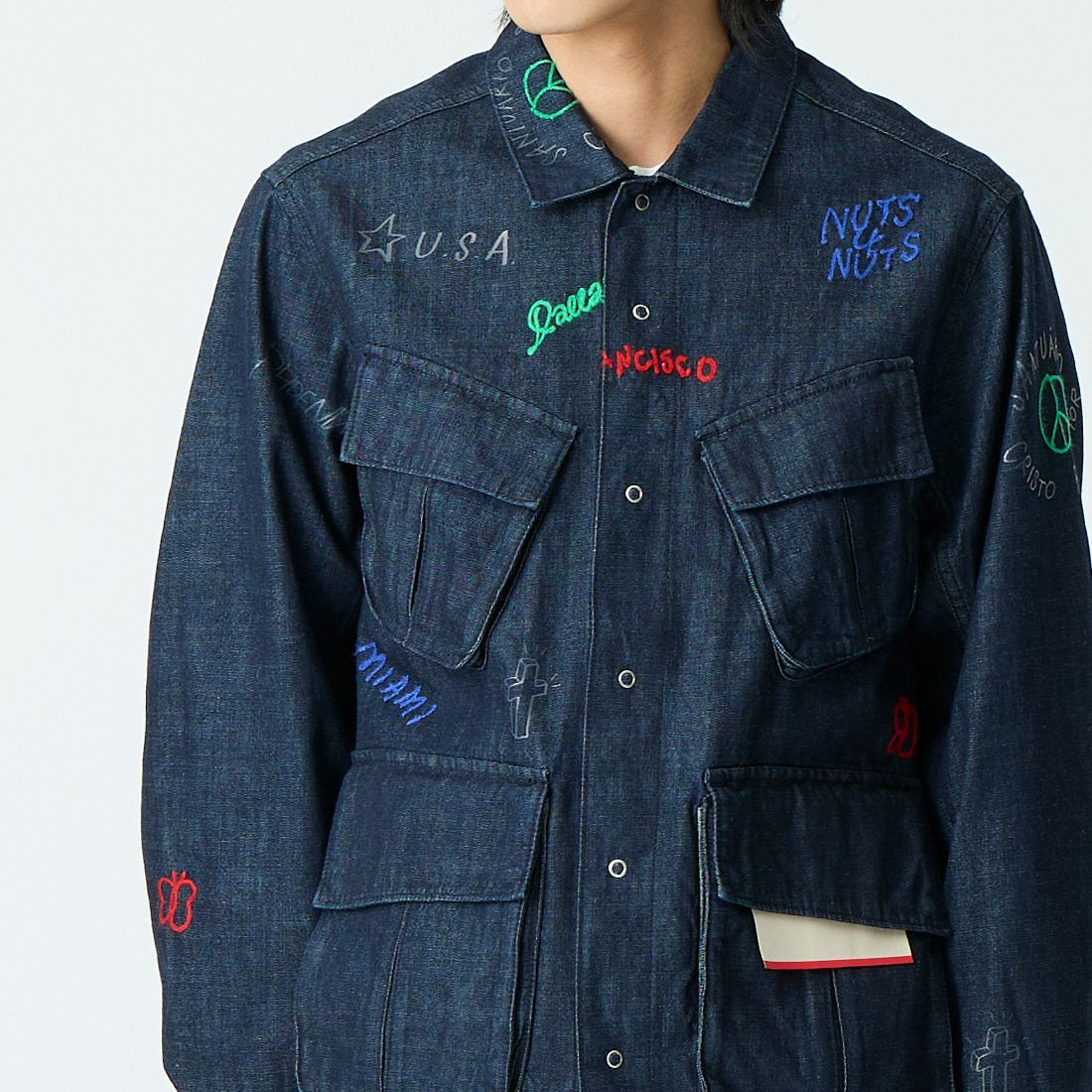 HELLO CALIF [ハローカリフ] デニムファティーグジャケット [661020] NAVY