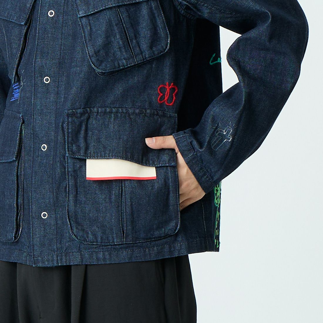 HELLO CALIF [ハローカリフ] デニムファティーグジャケット [661020] NAVY