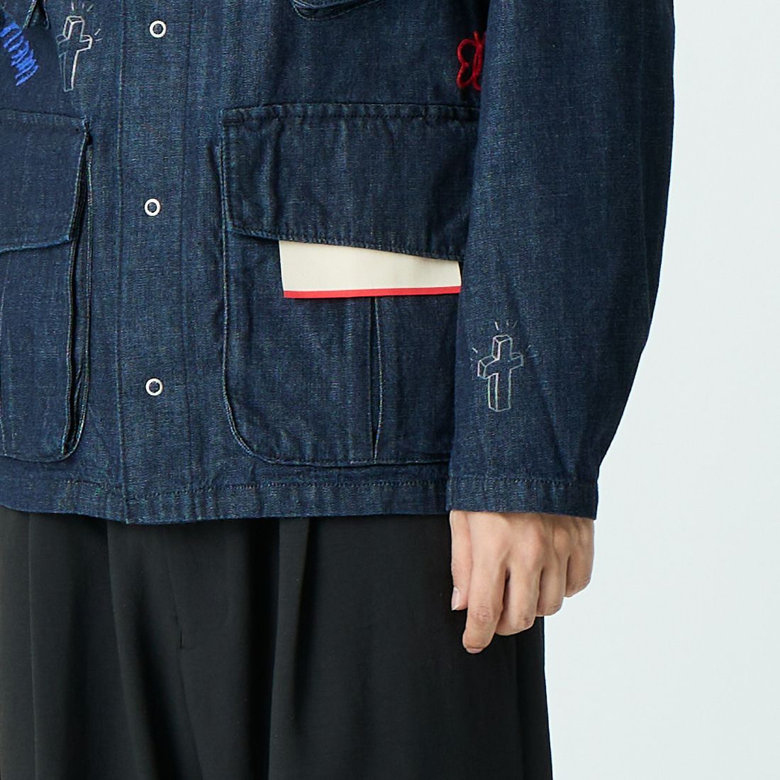 HELLO CALIF [ハローカリフ] デニムファティーグジャケット [661020] NAVY