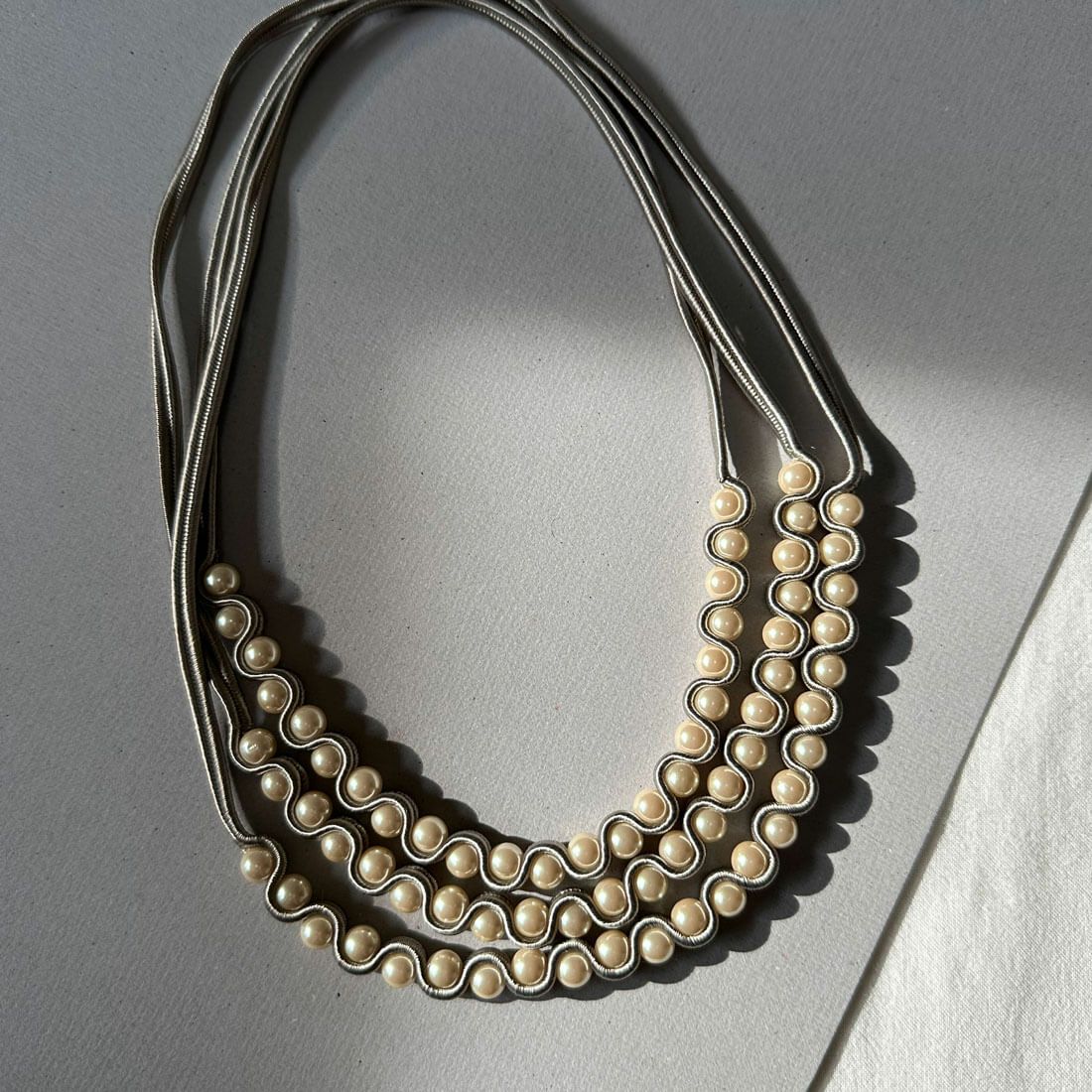 STELLA CIFFON [ステラシフォン] 3連ネックレス [AST-N81] 60 BEIGE