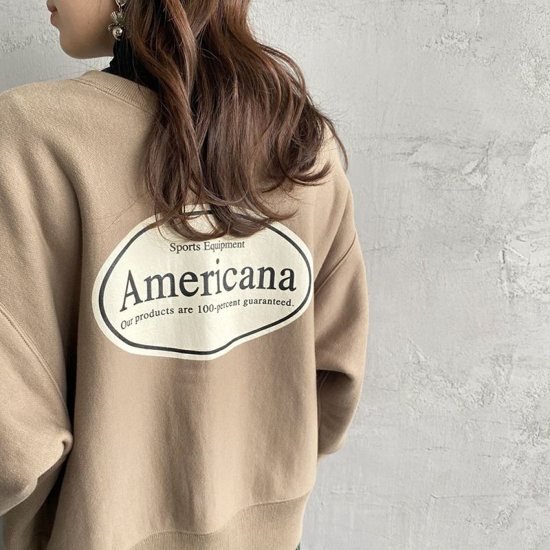 Americana × JEANS FACTORY [アメリカーナ × ジーンズファクトリー] 別注 オーバルロゴ 2WAYスウェット [ASO-M-492-2-JF] ﾓｶ